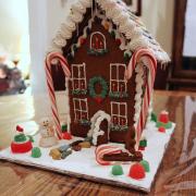 Decorated Two Story Gingerbread House