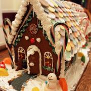 Large Gingerbread House with a Necco Roof