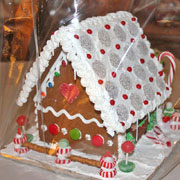 Large Decorated Gingerbread House - side and back