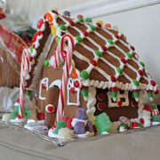 Large Gingerbread House Kit - Decorated in Front and Wrapped Behind