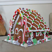 Large Gingerbread House Decorated with the Kit Candy
