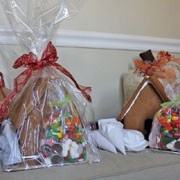 Large Gingerbread House Kit - Wrapped and Contents